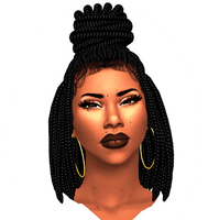 Sims Hair Hairstyle Forehead Afro PNG Download Free