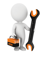 Icon,Repairman Fond Illustration Toolbox Blanc 3D - Free PNG