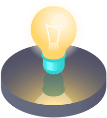 Isometric Light Bulb Icon - Idea Isometric Icon Png
