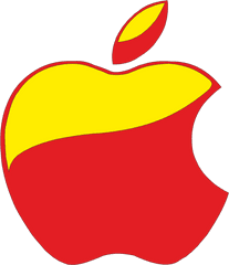 Apple Logo Png Images Download - Red Yellow