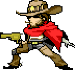 Overwatch Mccree Pixel Spray Clipart - Planetario Digital Chimalhuacan Png