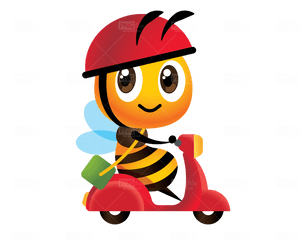 Bee Delivery Cartoon Png Free Download - Cartoon