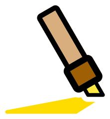 Angle Yellow Line Png Clipart - Marker Pen