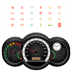 Car Control Panel Icon - Car Dashboard Vector Png