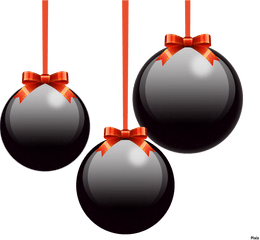 3 Christmas Balls With Blurred Background - Png Version Depeche Mode Christmas Ornaments