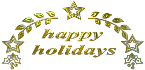 Download Happy Holidays Text 3 - Holiday Png