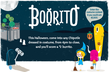 Chipotle - 2 Boorito On Halloween Thesuburbanmom Chipotle Boorito Png