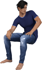 Man Png Images Handsome - Sitting Person Png