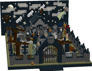 Graveyard Png - Modular Graveyard Haloween1 Lego Halloween House