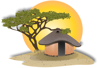 African Hut Clipart - African Home Clip Art Png