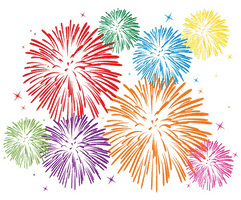 Fireworks Vector Bright Colorful Download Free Image - Free PNG