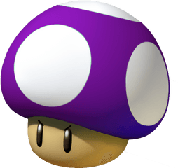 Purple Mario Mushroom - Purple Mushroom Super Mario Bros Png