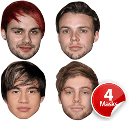 5 Seconds Of Summer Mask Pack - Little Mix Mask Png