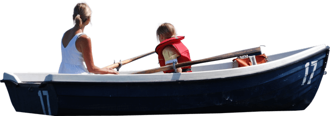 Download Hd Man - Man On Boat Png