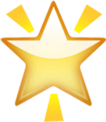 Glowing Star Emoji Png - Ios Star Emoji Transparent