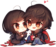 Chibi Photos Couple Love Anime - Free PNG