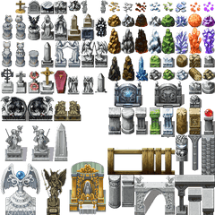 Rpg Maker Pixel Art Games Vx - Rpg Maker Mv Statue Tileset Png