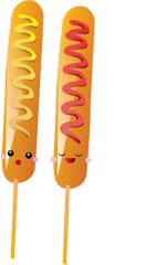 Transparent Hotdog - Hotdog On Stick Clipart Png