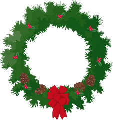 Christmas Wreath Desktop Wallpaper Clip - Christmas Clip Art Animated Png