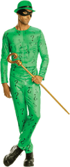 Riddler Villain Costume - Riddler Fancy Dress Png