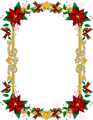 Ornate Christmas Frame Transparent Png - Clipart Christmas Borders And Frames