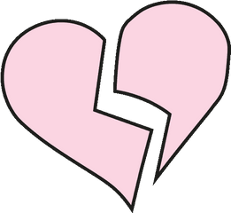 Pink Clipart Broken Heart Picture 1901468 - Clip Art Png