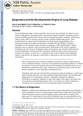 Pdf Epigenetics And The Developmental Origins Of Lung - Vivo Selection Of Aptamer Library Png