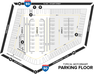 Get In And Out - Helical Parking Ramp Design Full Size Motor Mart Garage Boston Png