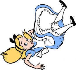 Alice And Dinah Clip Art Disney Galore - Alice In Wonderland Falling Clipart Png