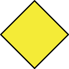 Diamond Clipart Yellow - Yellow Diamond Warning Sign Png