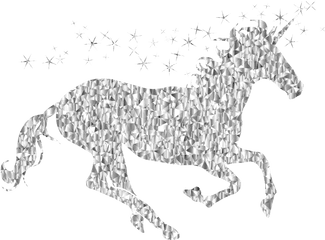 Png Gemstone Magical Unicorn Silhouette - Tribal Unicorn Vector