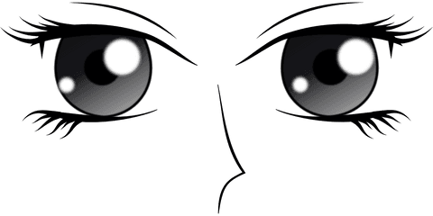 Eyes Manga Anime - Left And Right Eyes Png