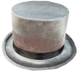 Tall Grey Top Hat - Costume Hat Png