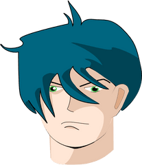 Blue Haired Man Png Clip Arts For Web - Clip Arts Free Png Cartoon People Blue Hair