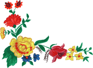 5 Watercolor Flower Corner Png Transparent Vol 2 - Flower Images Png Hd