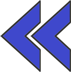 Double Arrows Left Blue - Clip Art Png