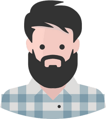 Beard Icon - Hipster Man Icon Png