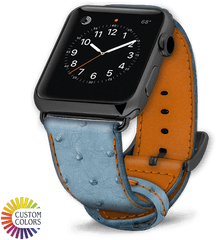 Apple Watch Strap Ostrich Leather - Apple Watch Jeans Armband Png