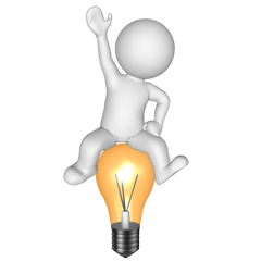 Download Lightbulb Clipart Idea Man - 3d Man Light Bulb Png