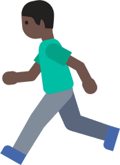 Boy Running Emoji Transparent Png - Emoji Of People Walking