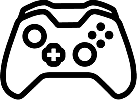 Silhouette Gamepad PNG File HD