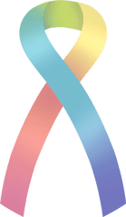 Rainbow Ribbon For Autism Pastel - Autism Rainbow Ribbon Png