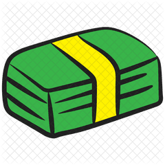 Money Stack Icon Of Colored Outline - Horizontal Png