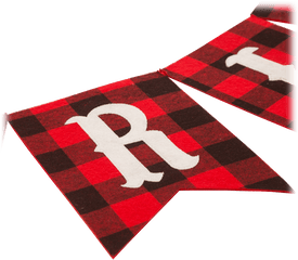 Glitzhome 875 Ft Plaid Merry Christmas Banner Garland - Tartan Png