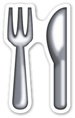 Emoji Stickers Pictures - Fork And Knife Emoji Png