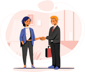 Best Free Business Deal Illustration Download In Png - Conversation