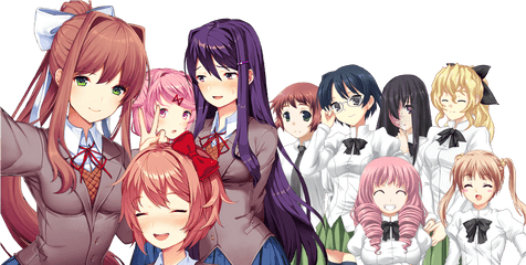 The Group Selfie With Transparent Background As Requested By - Katawa Shoujo Png