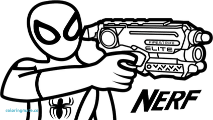 Coloring Nerf Guns Pages Excelent Gun Png Logo