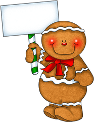 Download Gingerbread Man Walking Sunny Day Clipart Png - Christmas Frame And Border Png