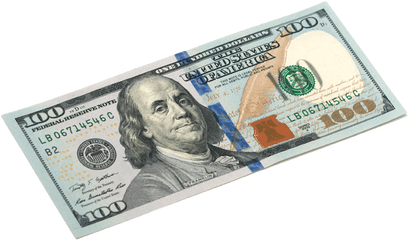 Hundred Transparent Png Clipart - 100 Dollar Bill Png